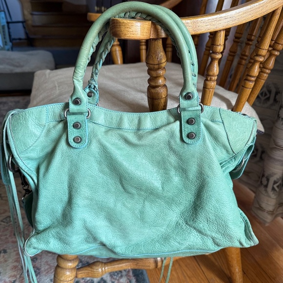 BALENCIAGA S/S 2004 City Bag, Seafoam, Chevre Leather/Pewter HW - Rare, HTF! - Picture 13 of 16